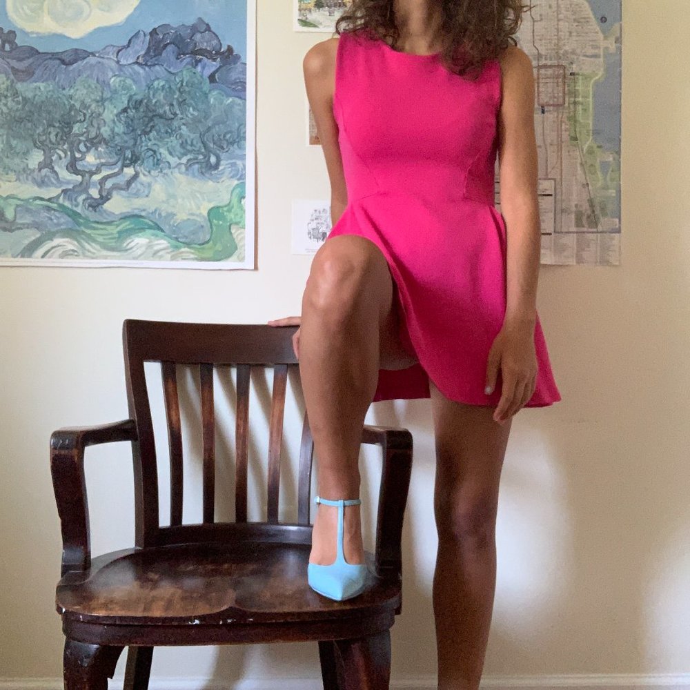 Zara Basic Evening Collection Pink Mini Dress - image 4